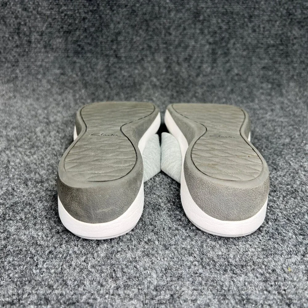Clarks Cloudsteppers Sandals Women's 8 Grey Comfort Casual Toe Post‎ Flip Flops